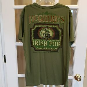 Olive Green Graphic T-Shirt- McGuire's Irish Pub Size: XL
